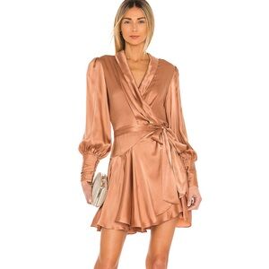 Zimmermann Silk Wrap Mini Dress